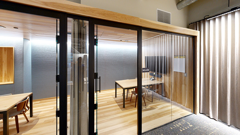 custom wood finish office